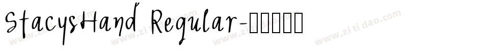 StacysHand Regular字体转换